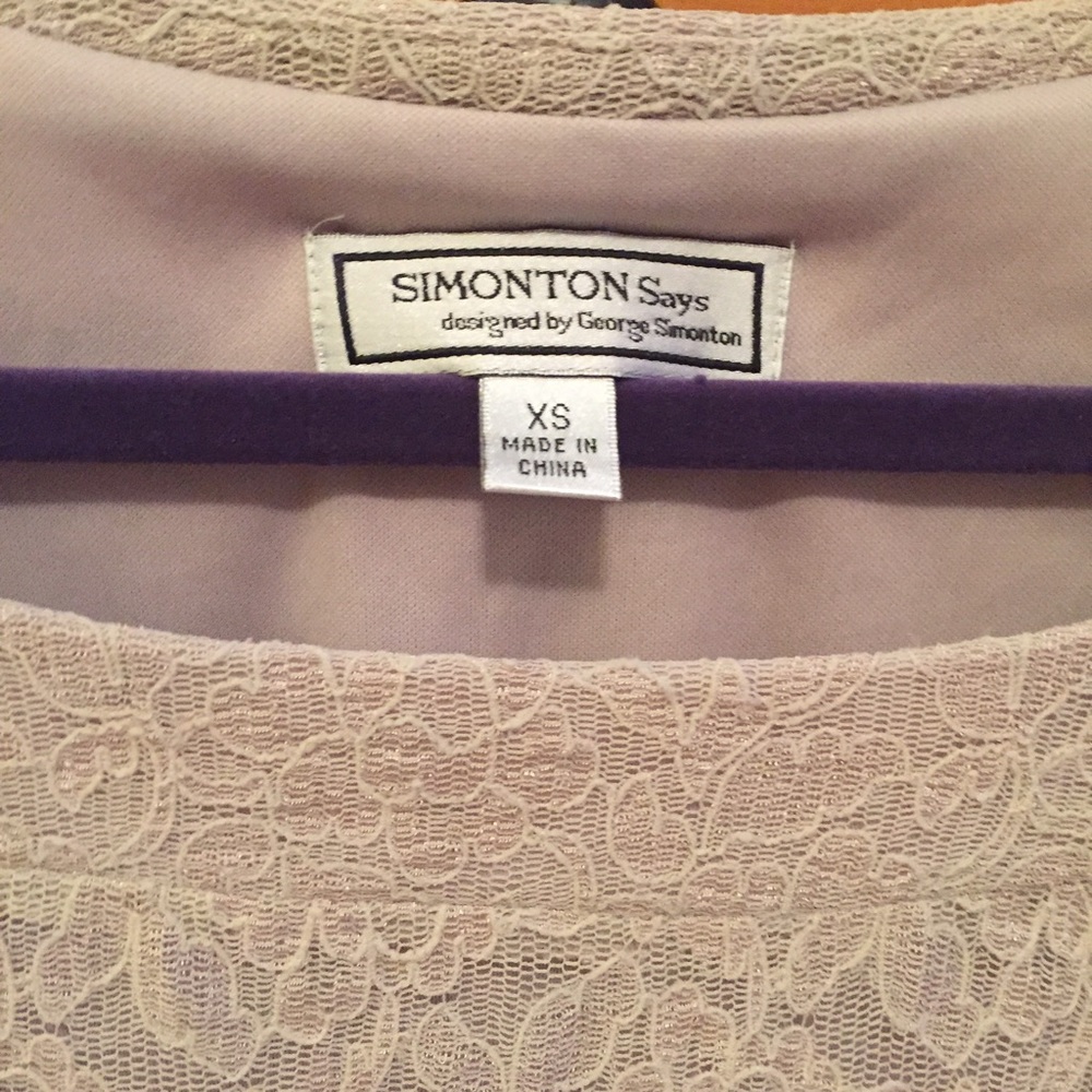 Simonton taupe lace blouse