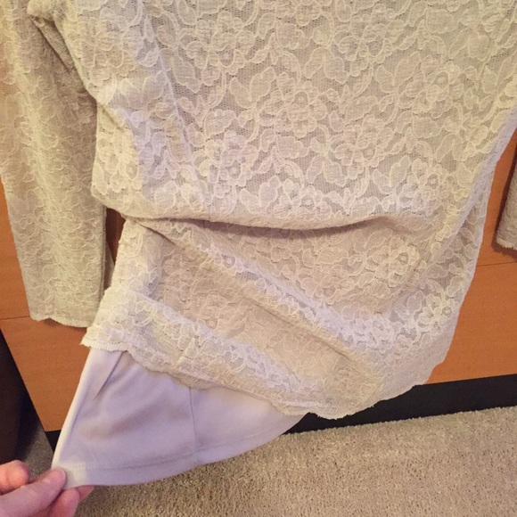 Simonton taupe lace blouse - Picture 3 of 4