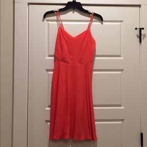 Coral sun dress.