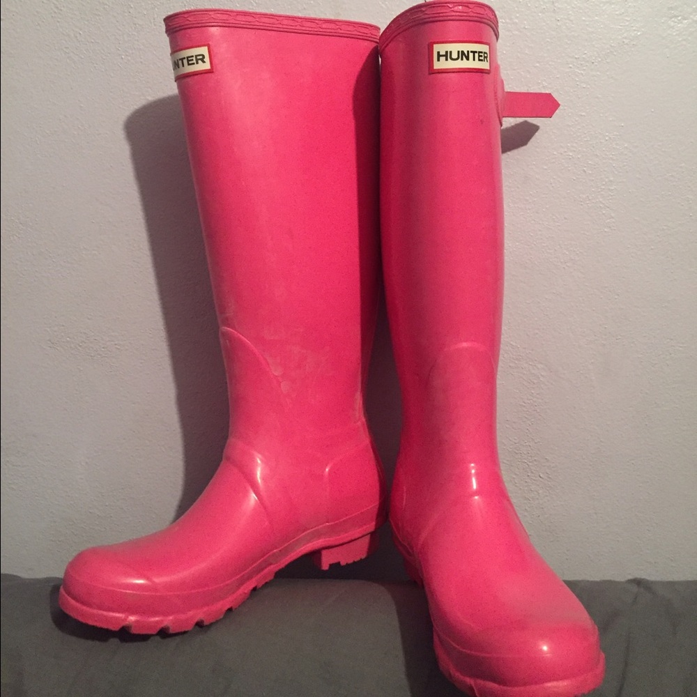 Authentic Pink Hunter boots