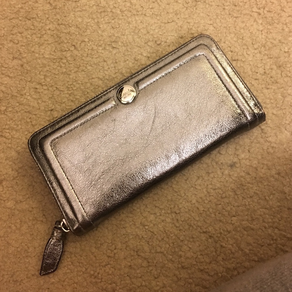 Coach silver wallet