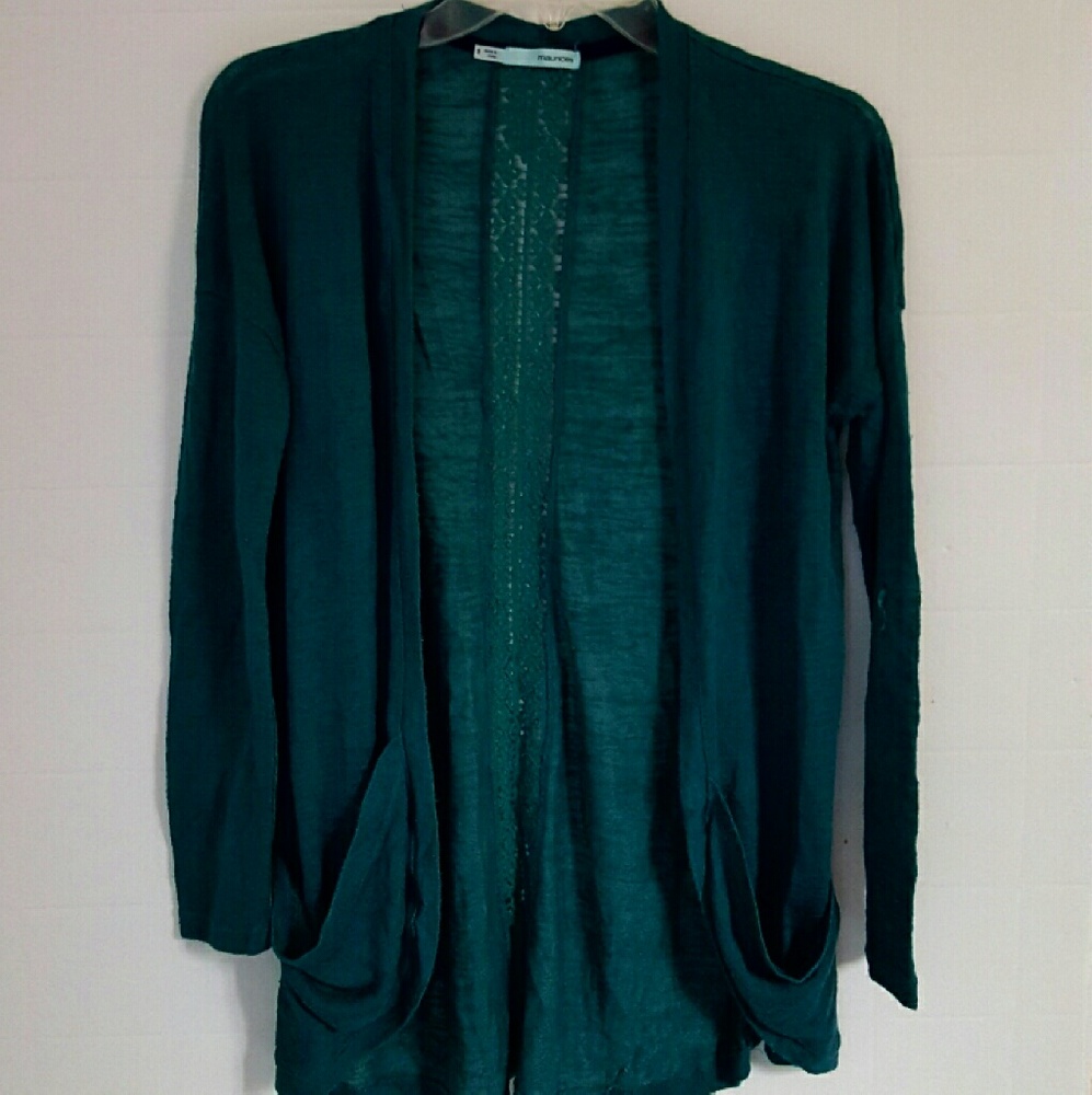 Maurices green cardigan