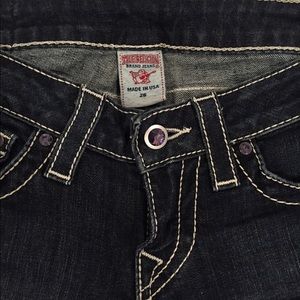 🛍 SALE! TRUE RELIGION studded dark wash jeans