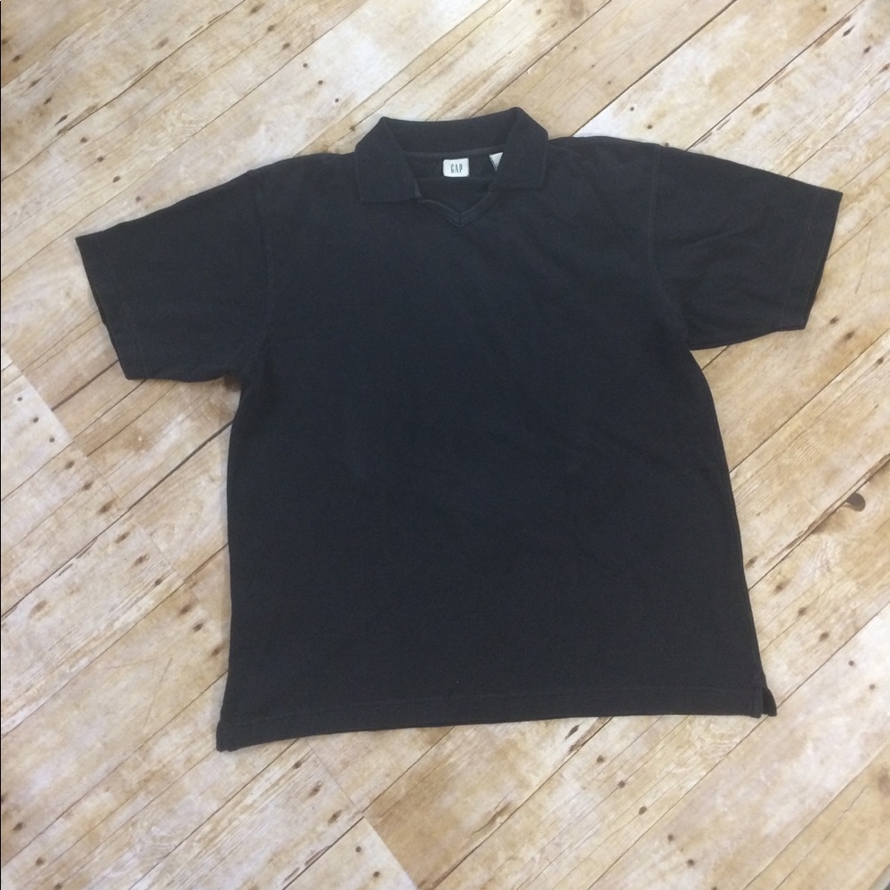 90s Gap black collared polo tee