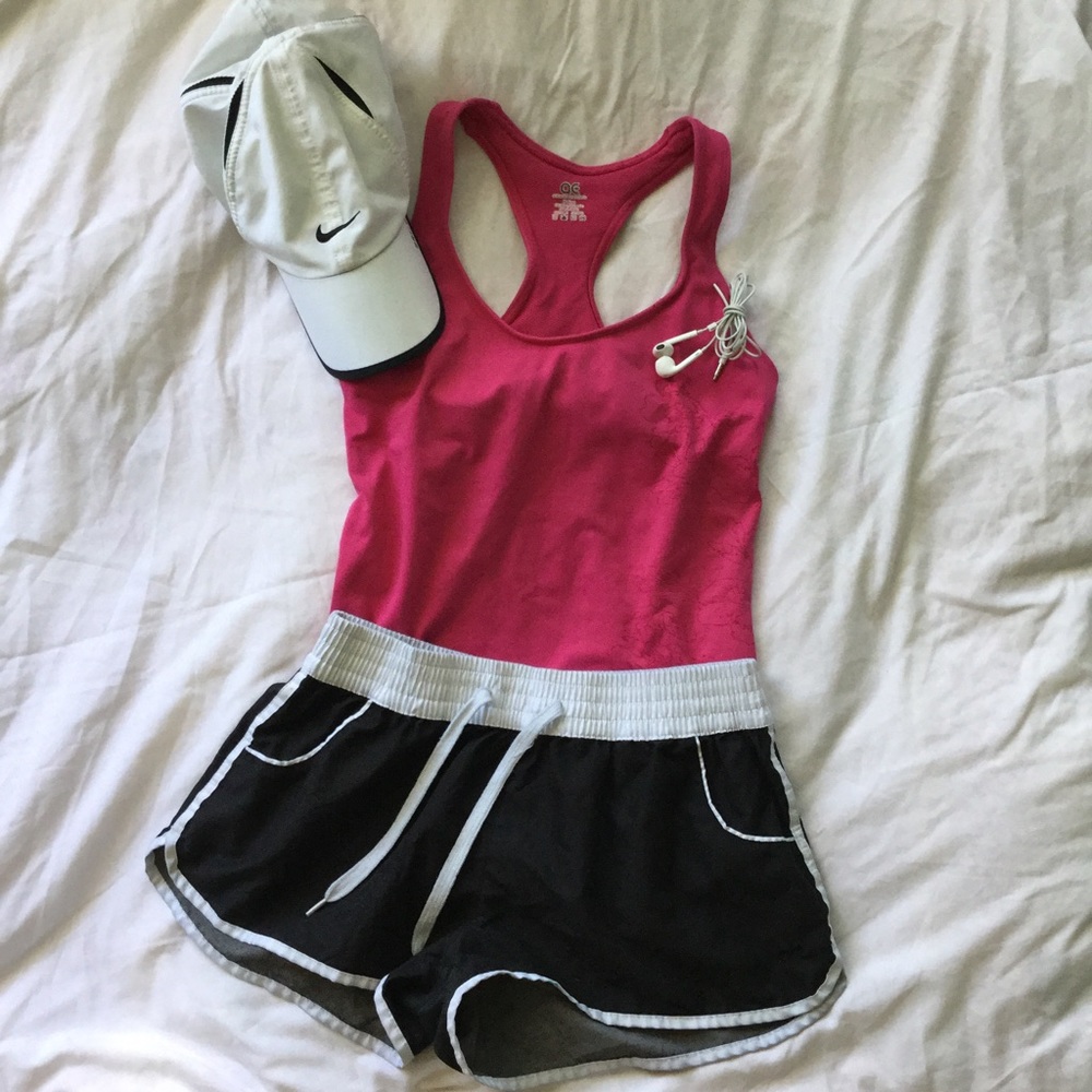 Black running shorts