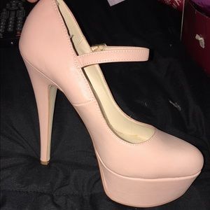 Baby pink/ nude high heels