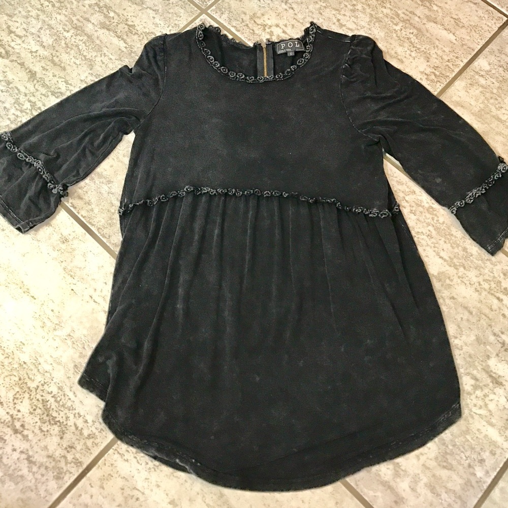 Super-soft black tunic
