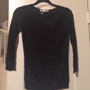 Ribbed Loft XXS Black Sweater
