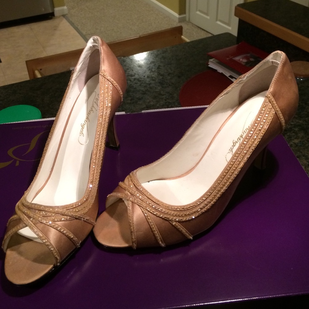 Michael Angelo gold sequined pumps