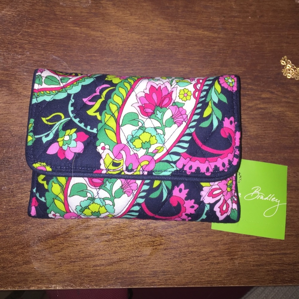 Vera Bradley Euro Wallet in Petal Paisley