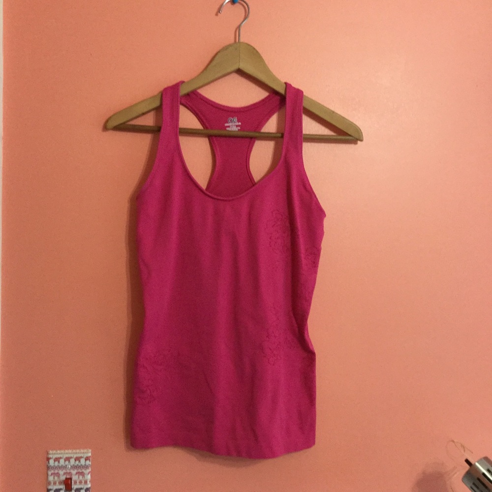 Hot pink workout tank top