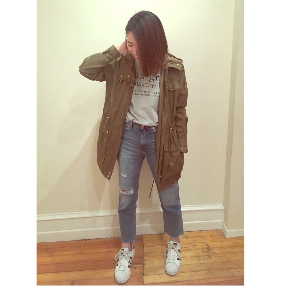 H&M Parka in Green