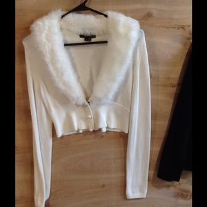 White cardigan. Size medium