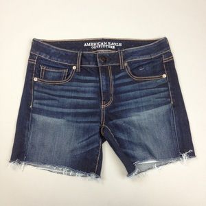American Eagle Outfitters Midi Dark Wash Shorts 8