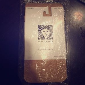 Gold Anne Klein Tights Lace Net Size M/L