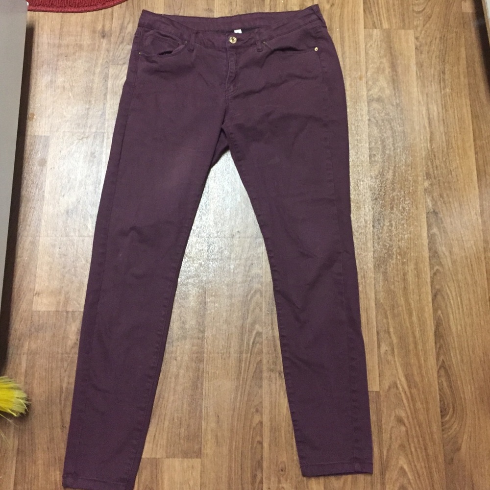 MNG maroon skinny jeans - Picture 1 of 2
