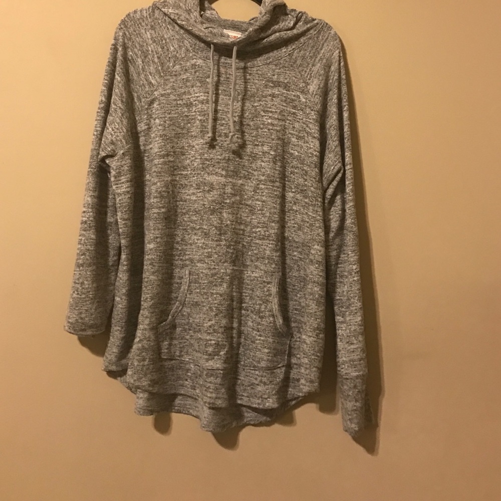 Cowl neck hoodie