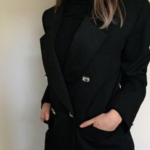 YSL black blazer with rhinestones