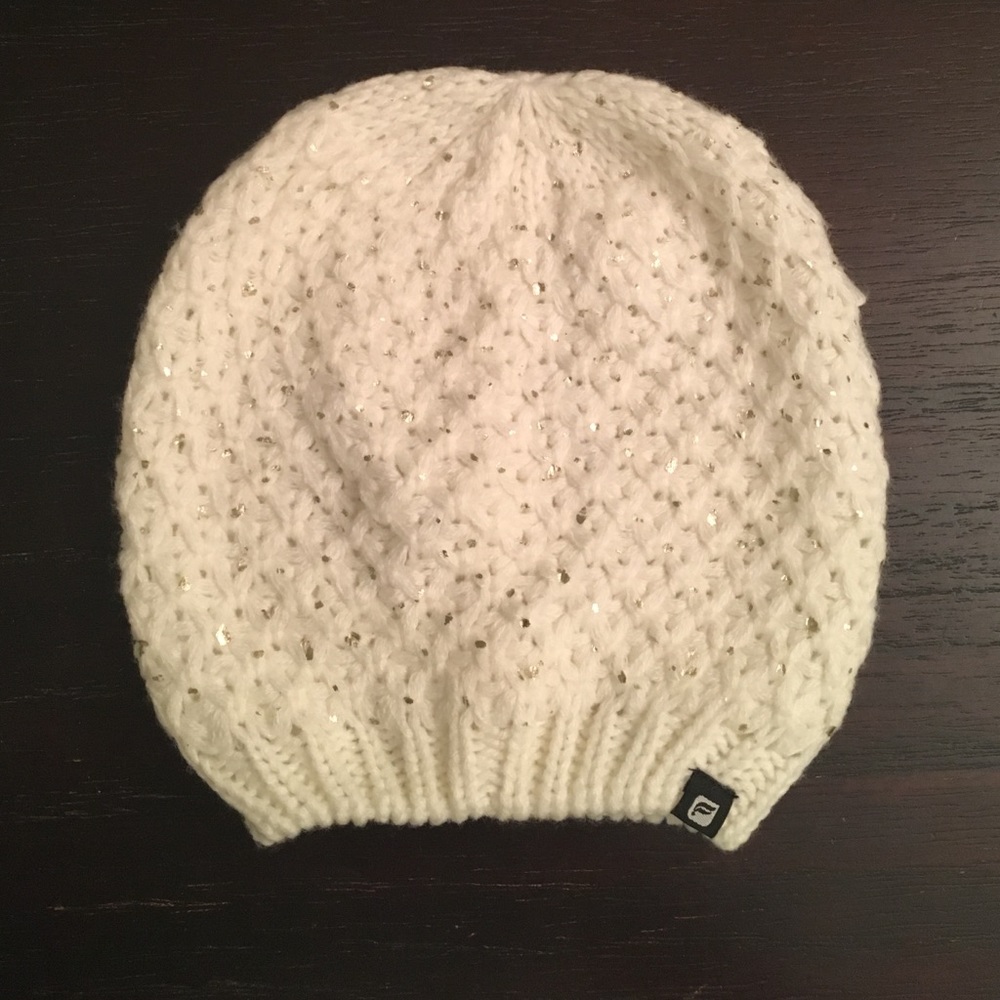 White Fabletics Winter Hat