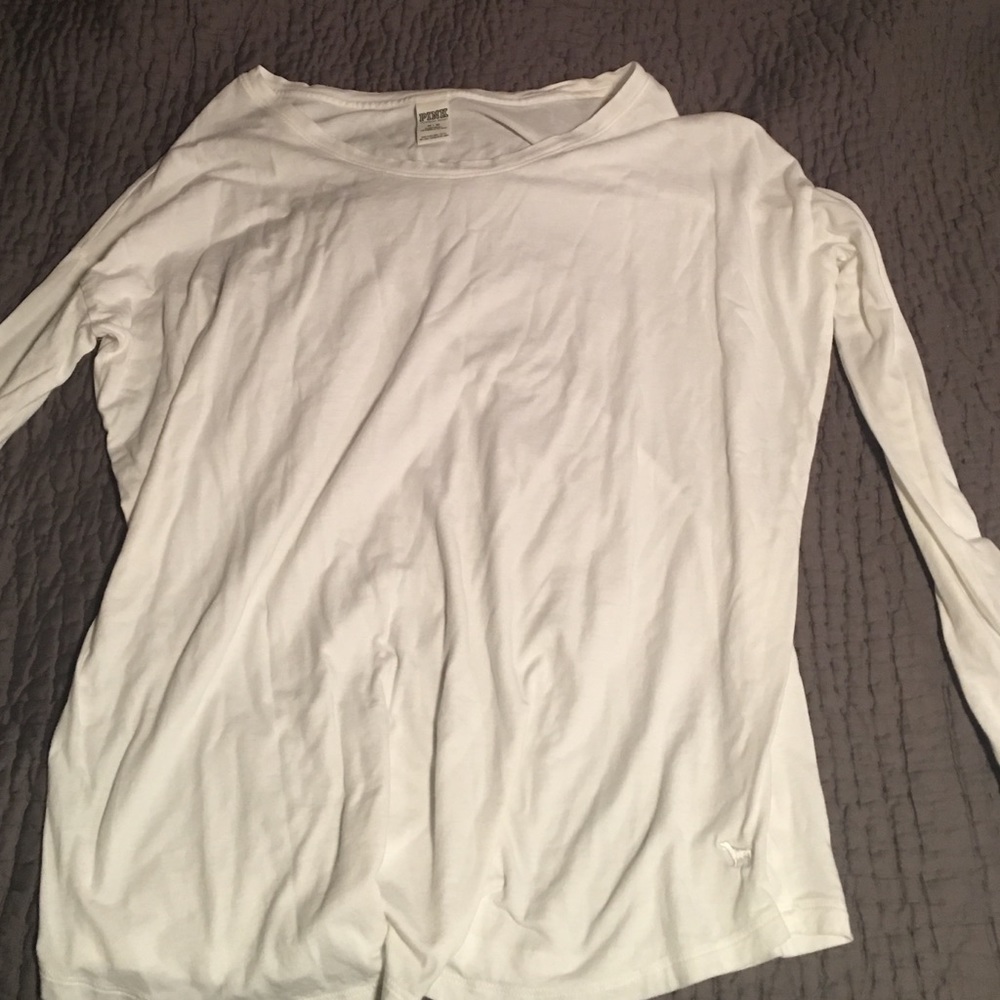 pink white long sleeve