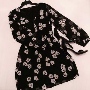 Express black floral dress