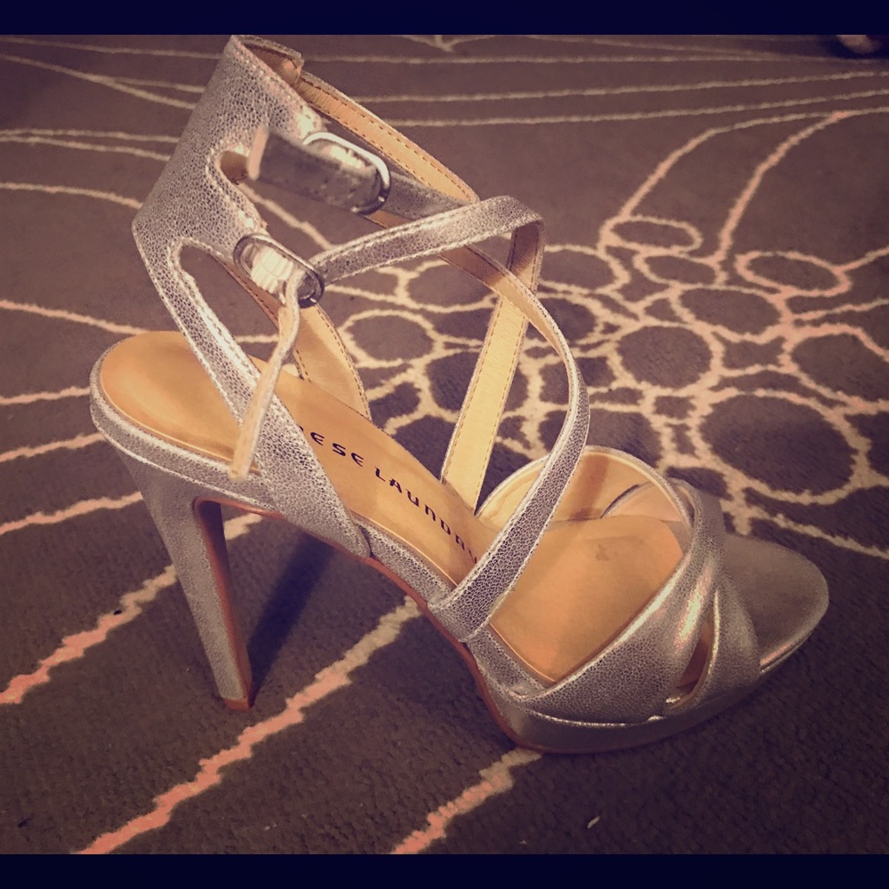 Silver Strappy Heels!