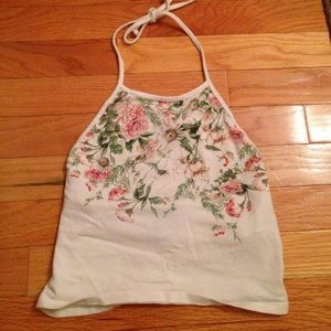 Floral halter top