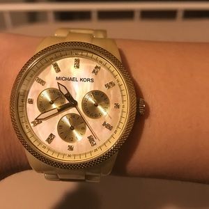 Michael Kors gold ceramic watch
