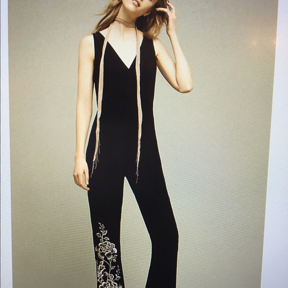 Beautiful Anthropologie Embroidered Jumpsuit