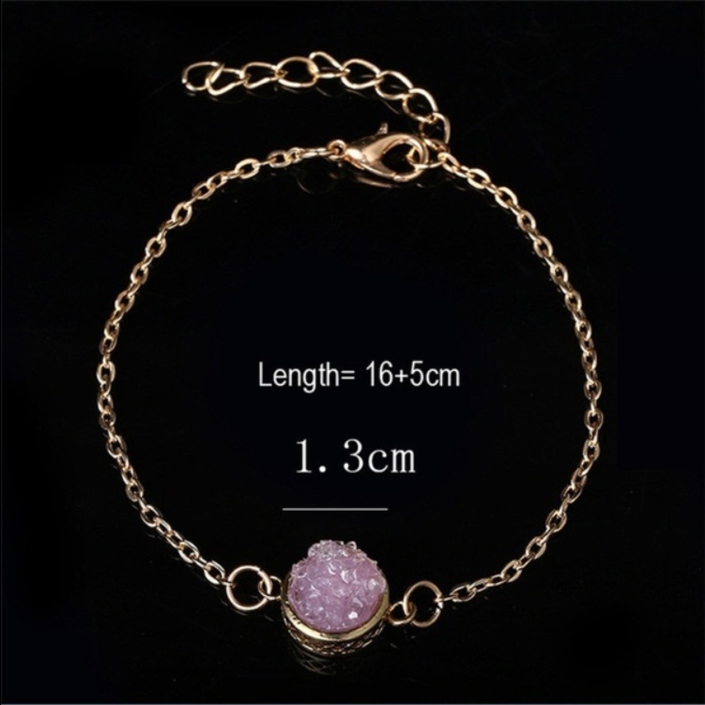 Natural Druzy Stone Bracelet - Picture 7 of 7