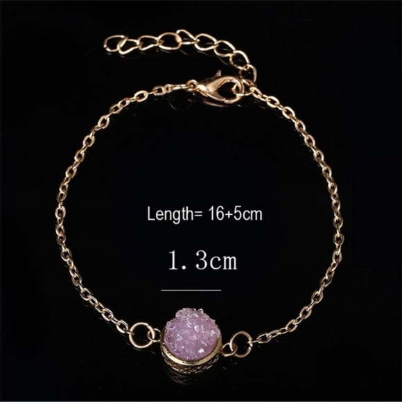 Natural Druzy Stone Bracelet - Picture 7 of 7