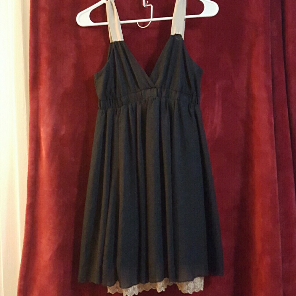 Black slip dress