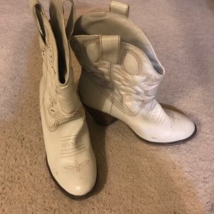 Off white cowboy boots