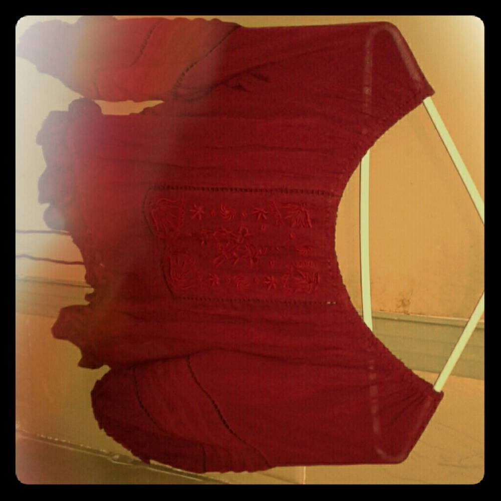 Boho red shirt