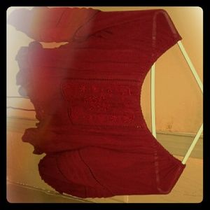 Boho red shirt
