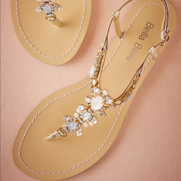 BHLDN Tulum Jeweled Beach Wedding Flat Sandals 65 BHLDN Tulum Jeweled Beach Wedding Flat Sandals 65