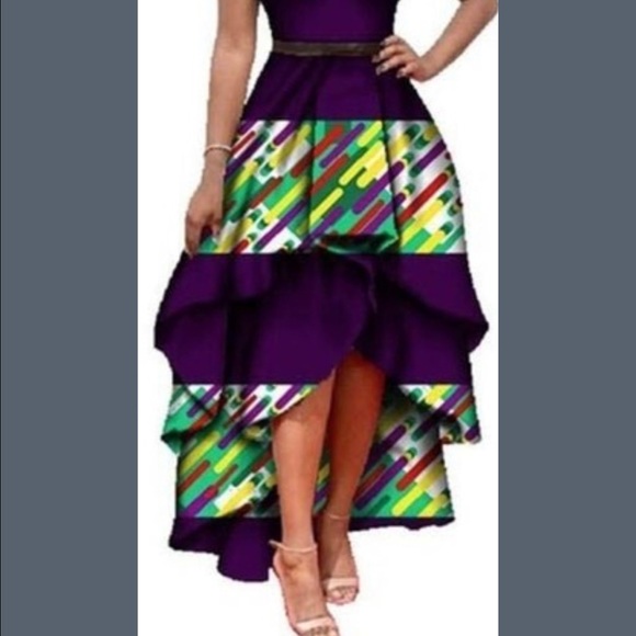 SOLD🌟Yellow") printed high low dress - Picture 6 of 6