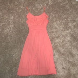 Coral spaghetti strap dress