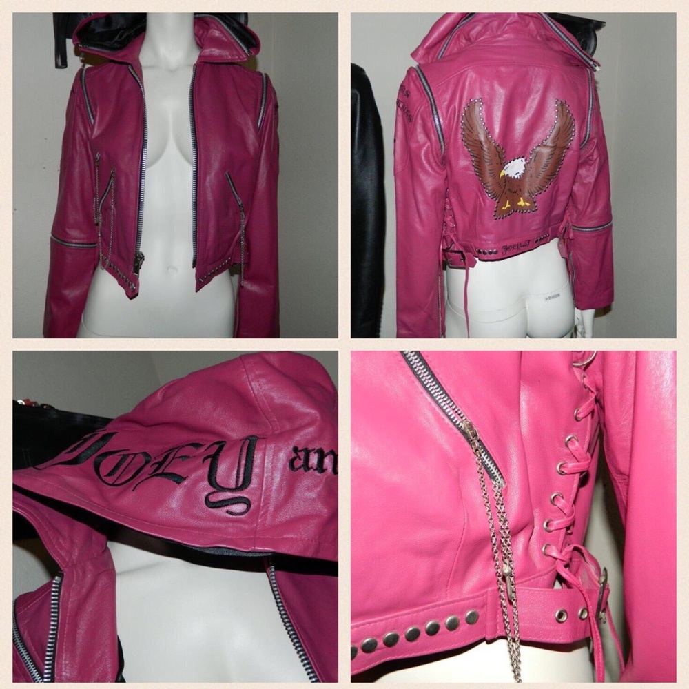 Hot Pink Leather jacket,