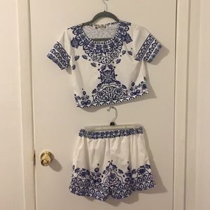 Matching Crop Top and Bottoms