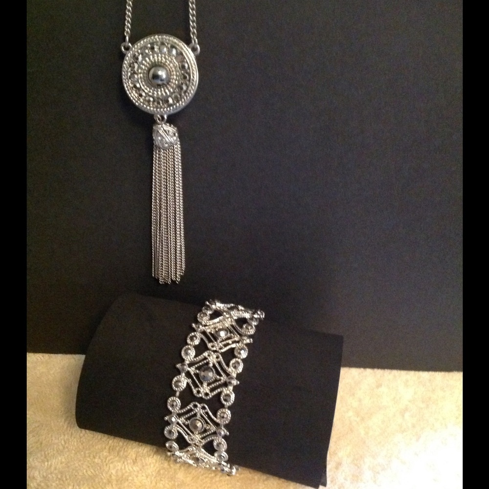 Reduced Filigree Silver Necklace Bracelet