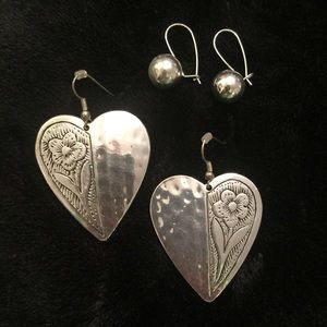 Silver earrings