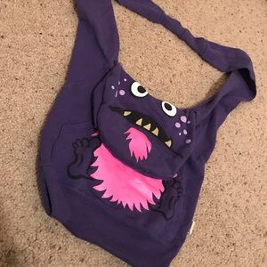 Monster hoodie purse.