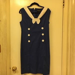Blue sailor looks dress.  New with tags