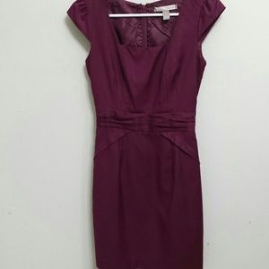 Wine/Burgundy cap sleeve dress