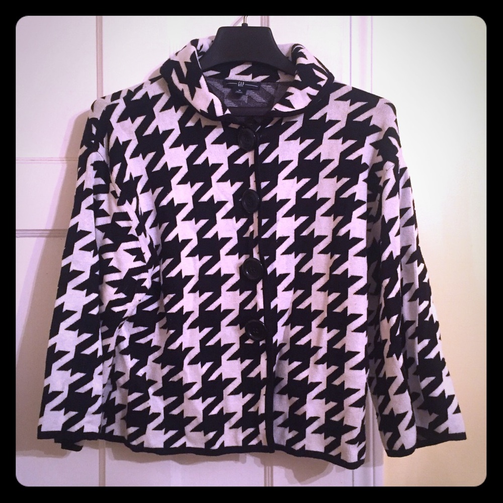 Houndstooth Knit Jacket/Sweater by Gap