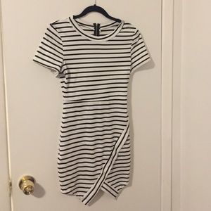 Striped Asymmetrical Dress