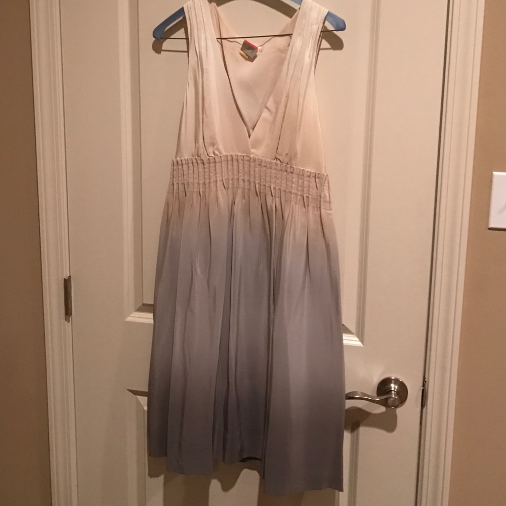 White/Grey ombré sleeveless dress