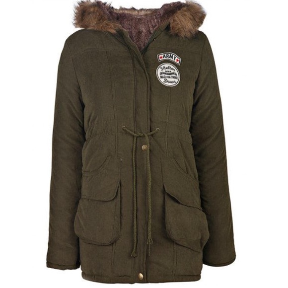 Chic army fleece coat 💚 - Picture 2 of 4