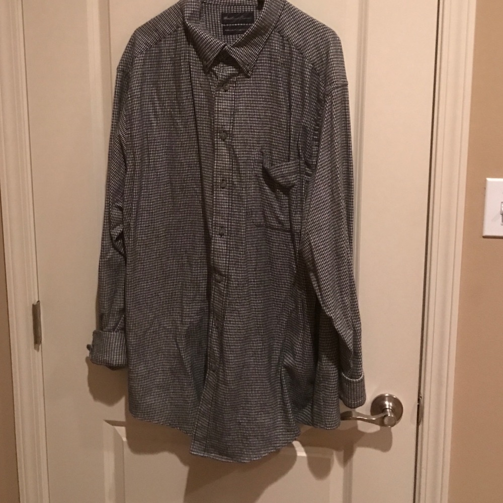 Black and white check men's 2x tall